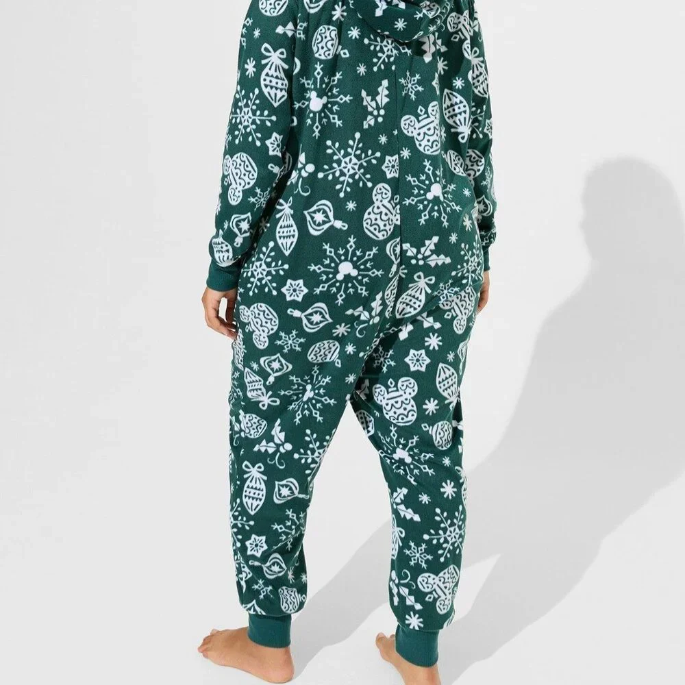 ❤️NWT TORRID PAJAMA DISNEY CHRISTMAS HOLIDAY MICKEY MOUSE ONESIE PLUS - Picture 3 of 12